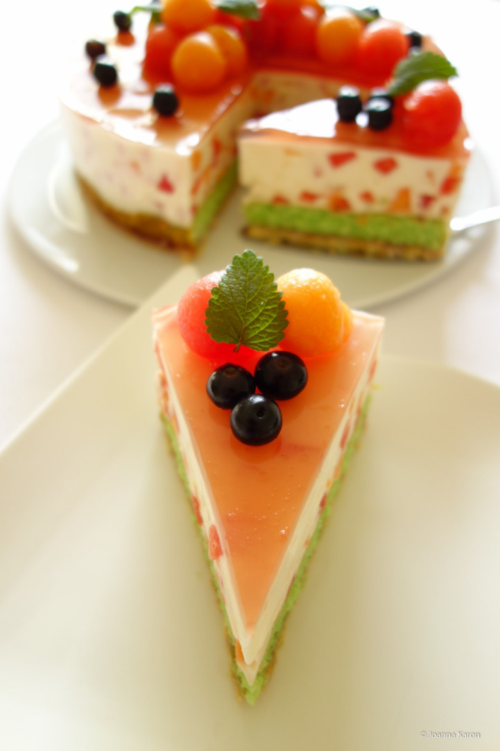 Erfrischende Melonen-Joghurt-Torte - Die Küchenzuckerschnecke