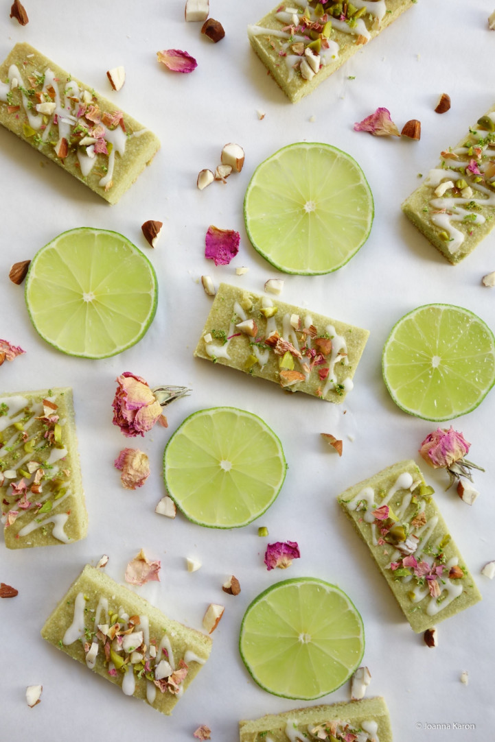 Matcha-Limetten-Shortbread