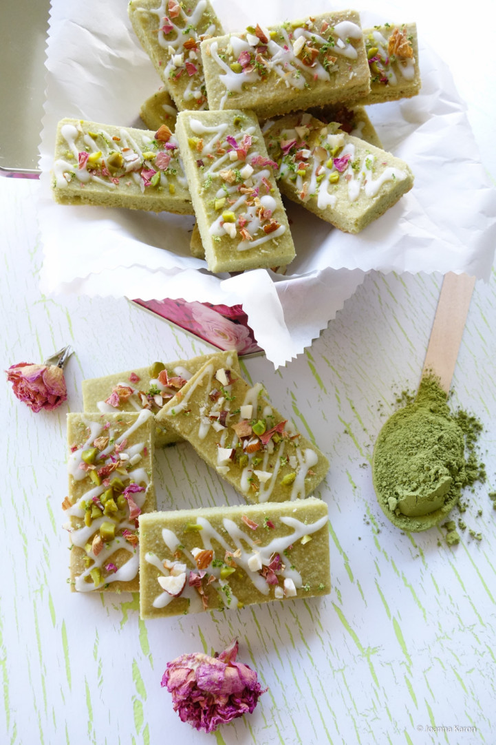 Matcha-Limetten-Shortbread